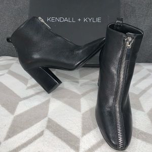 Black Leather Kendall + Kylie booties